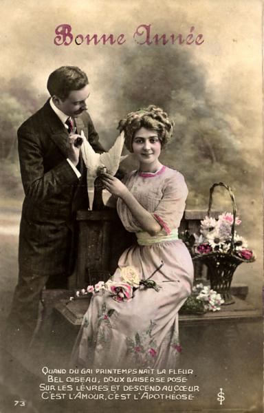 Carte ancienne bonne année